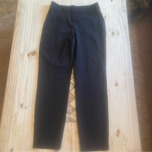 Peter Nygard Black on Black Textured Crop Pant NWOT